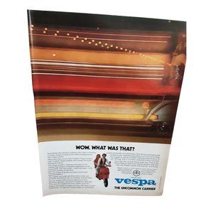Vespa Scooter vintage 1980 Magazine Print Ad